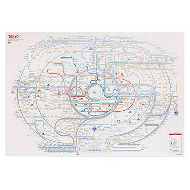 Railway Citymap - Tokyo White